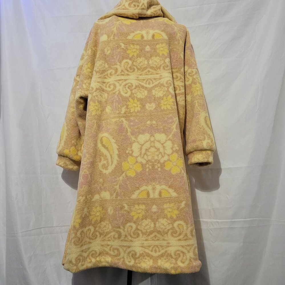 Free People Cozy Hooded Printed Blanket Coat Size S - Picture 2 of 15